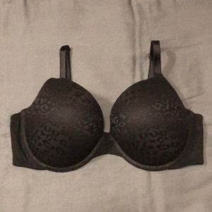 PINK black push up bra